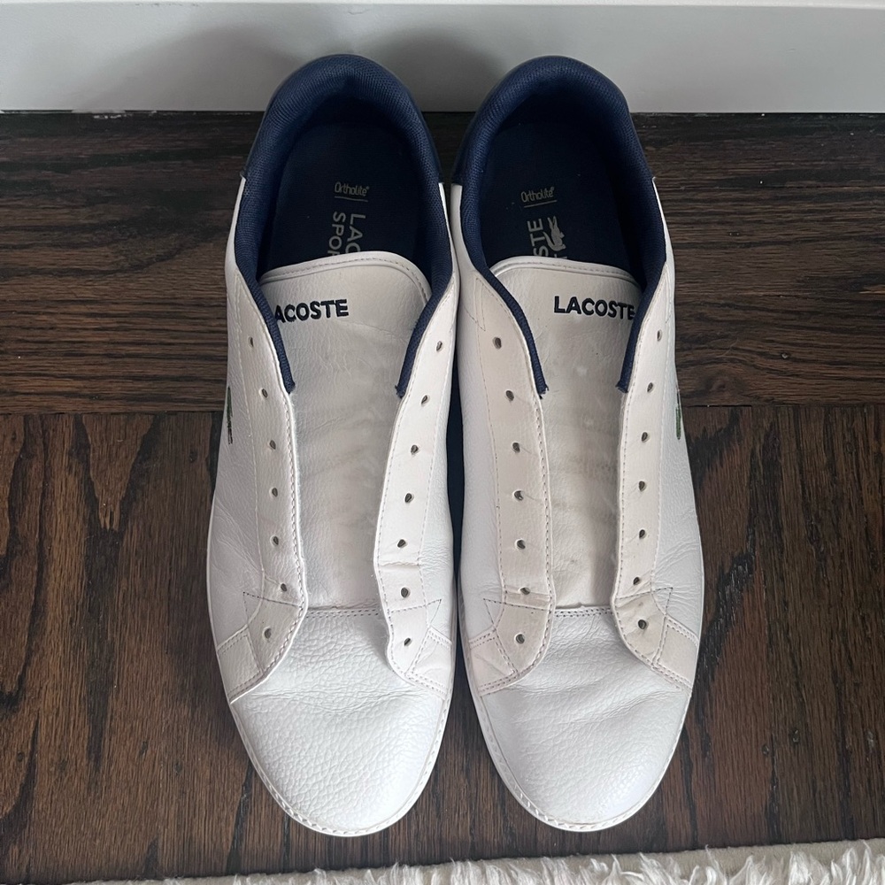 Lacoste Men's White Leather Sneakers